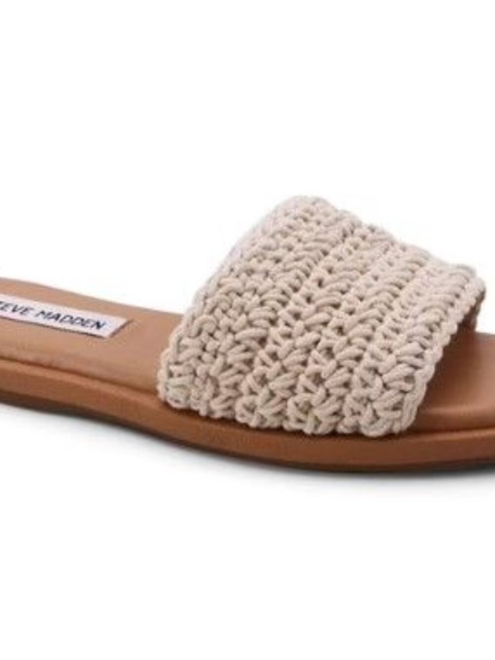 Steve Madden  Women's Crochet Sandals,  Natural  Women Size 8     New with Box
